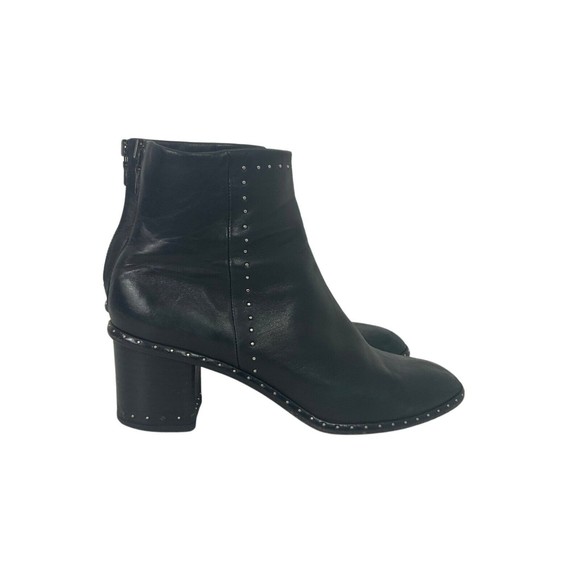 Black Leather Ankle Boots - Picture 9 of 10